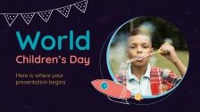 World Children’s Day Newsletter presentation template 