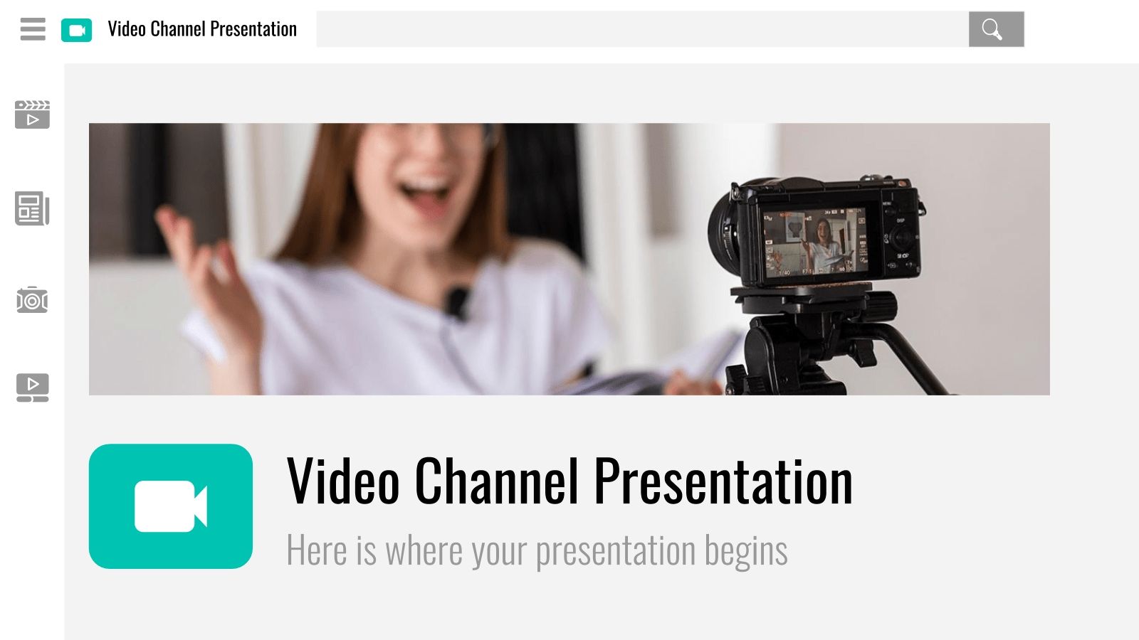 Video channel presentation Google Slides & PPT theme
