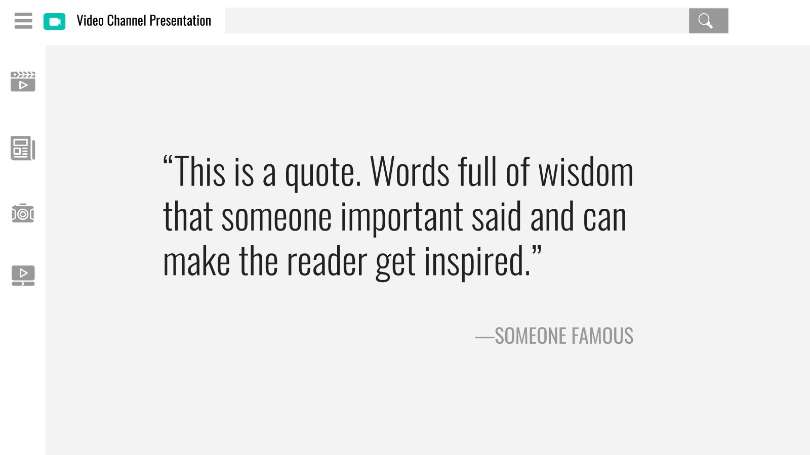 Video channel presentation Google Slides & PPT theme