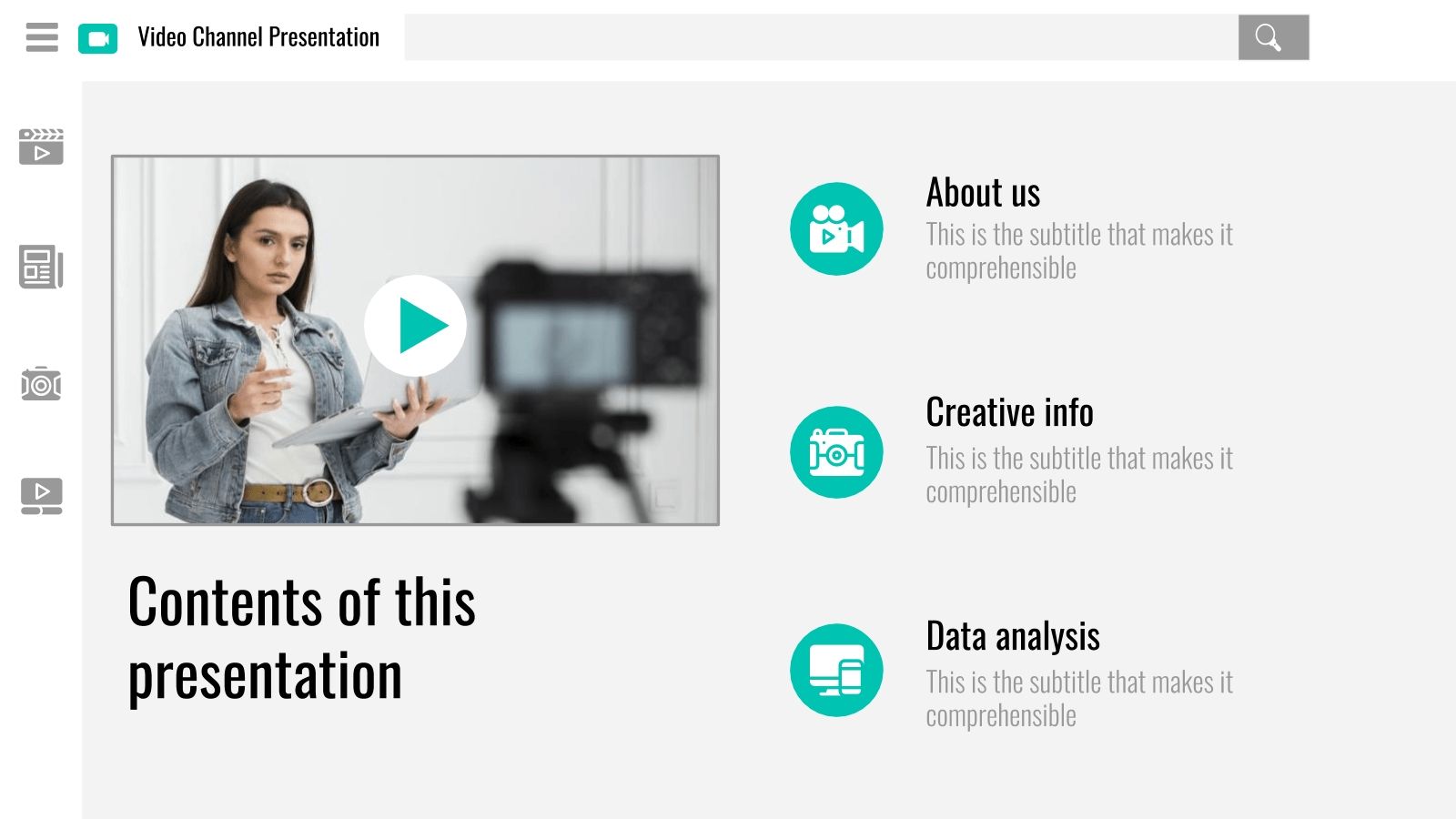 Video channel presentation Google Slides & PPT theme
