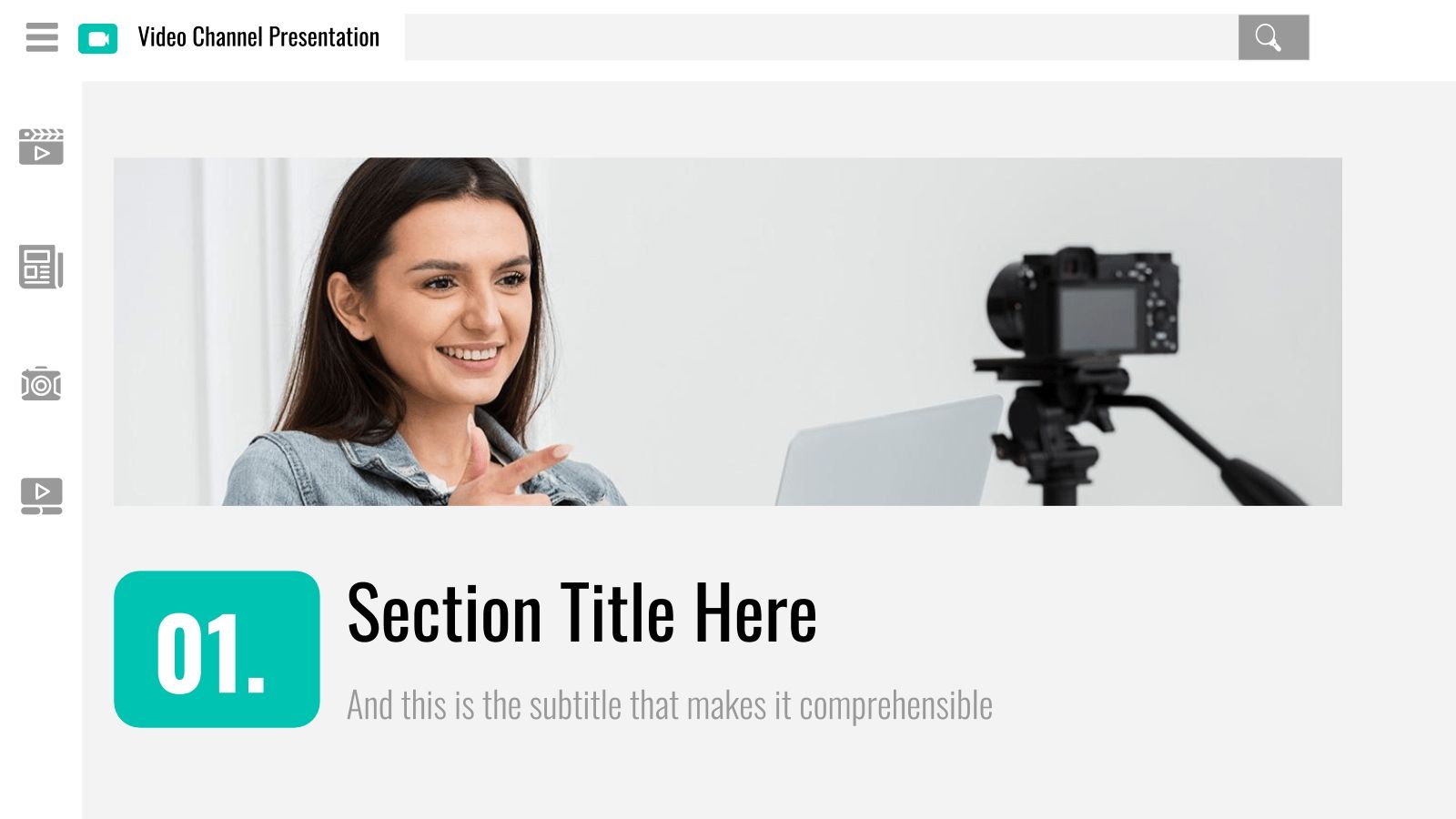 Video channel presentation Google Slides & PPT theme