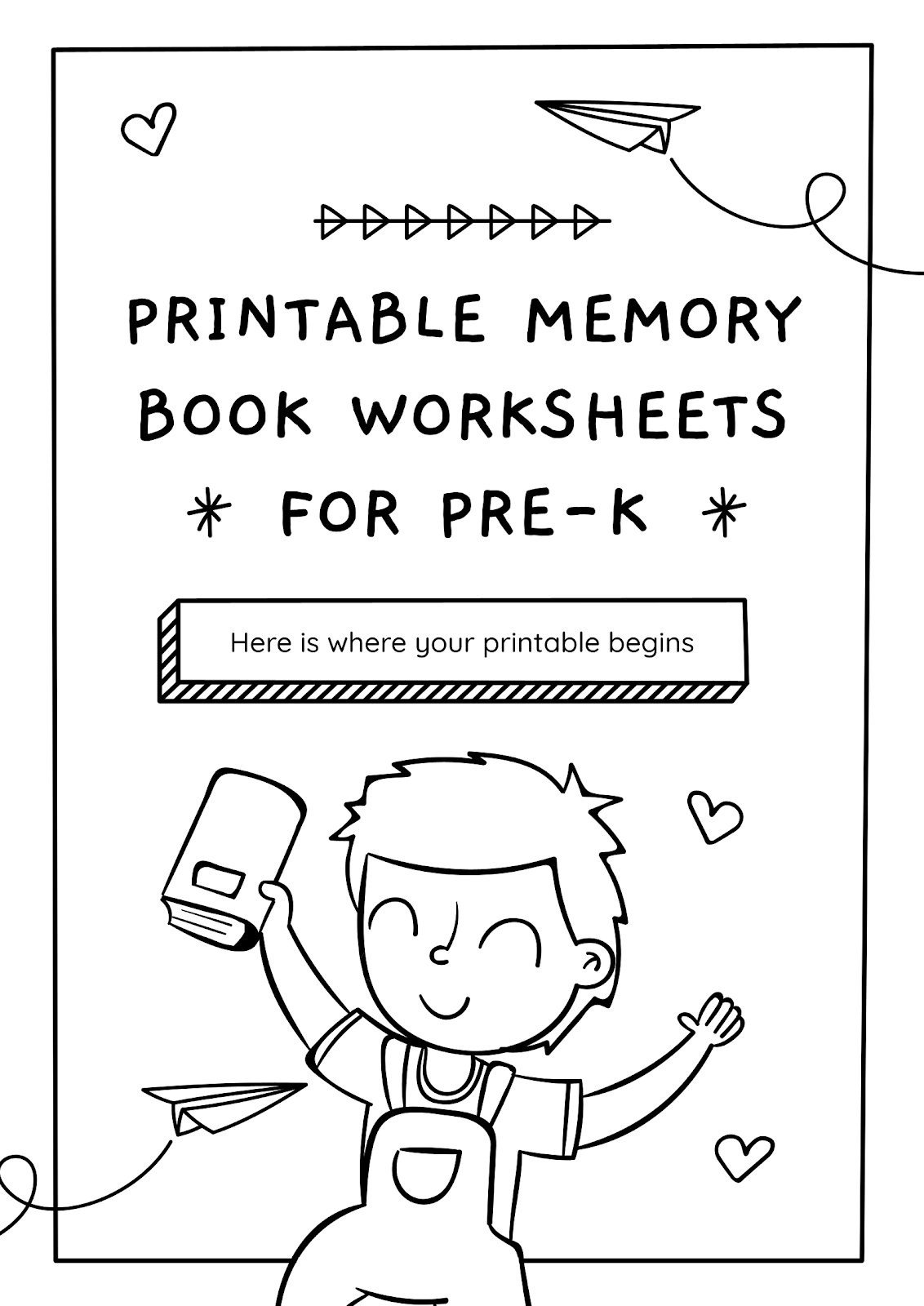 Printable Memory Book Worksheets for Pre-K presentation template 
