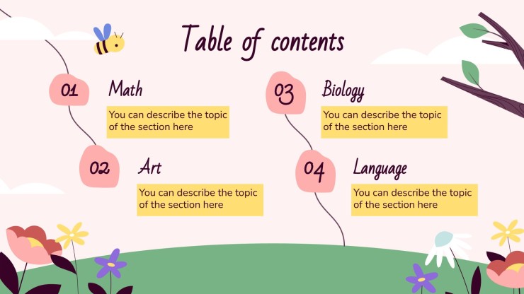Classe de printemps : Activités pour les enfants Modèles de présentation