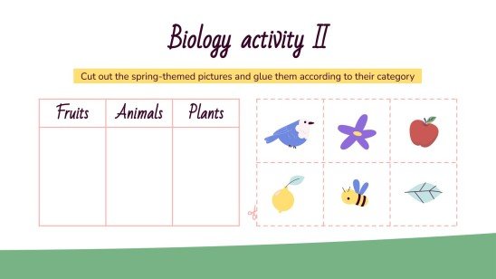 Classe de printemps : Activités pour les enfants Modèles de présentation