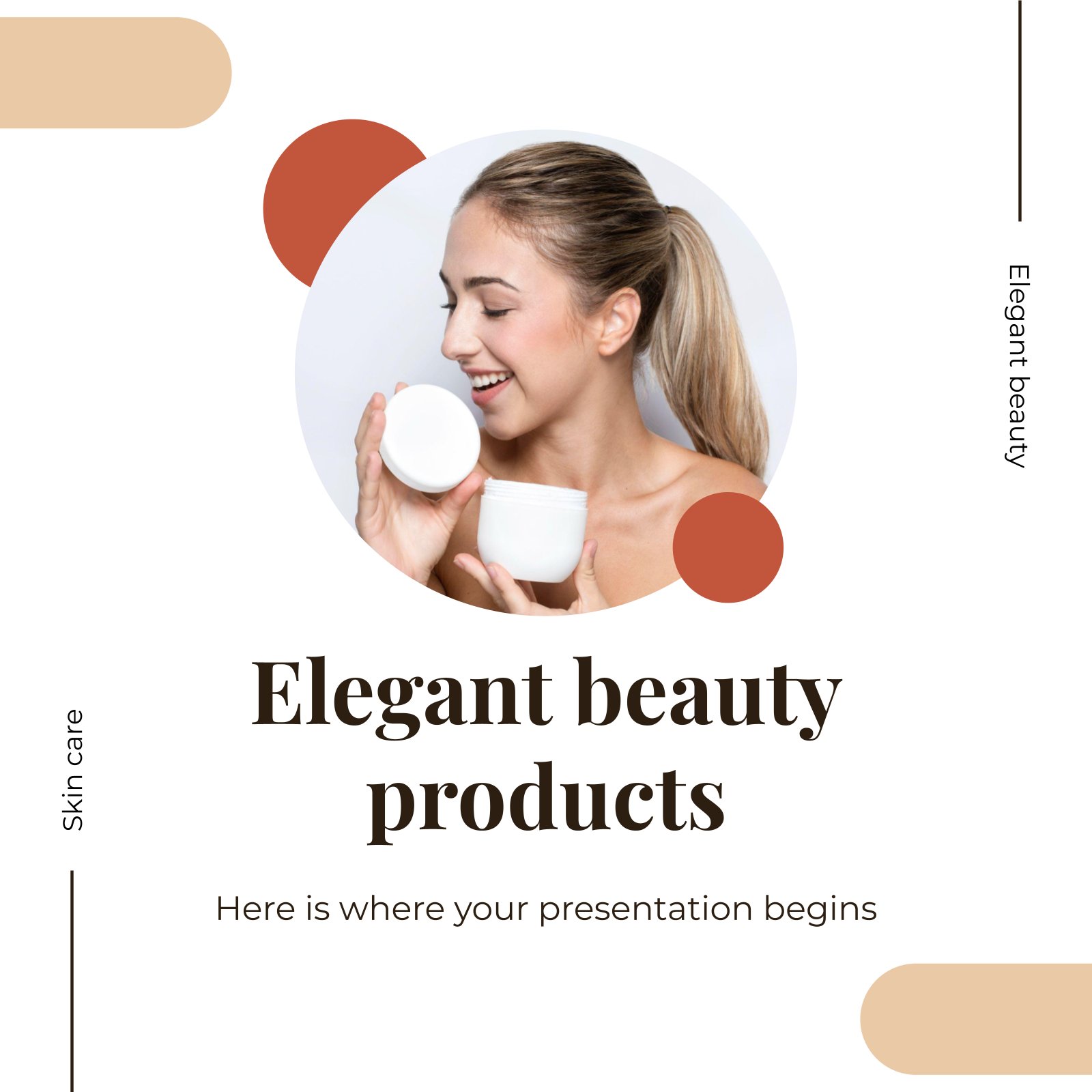 Elegant Beauty Products IG Square Post presentation template 