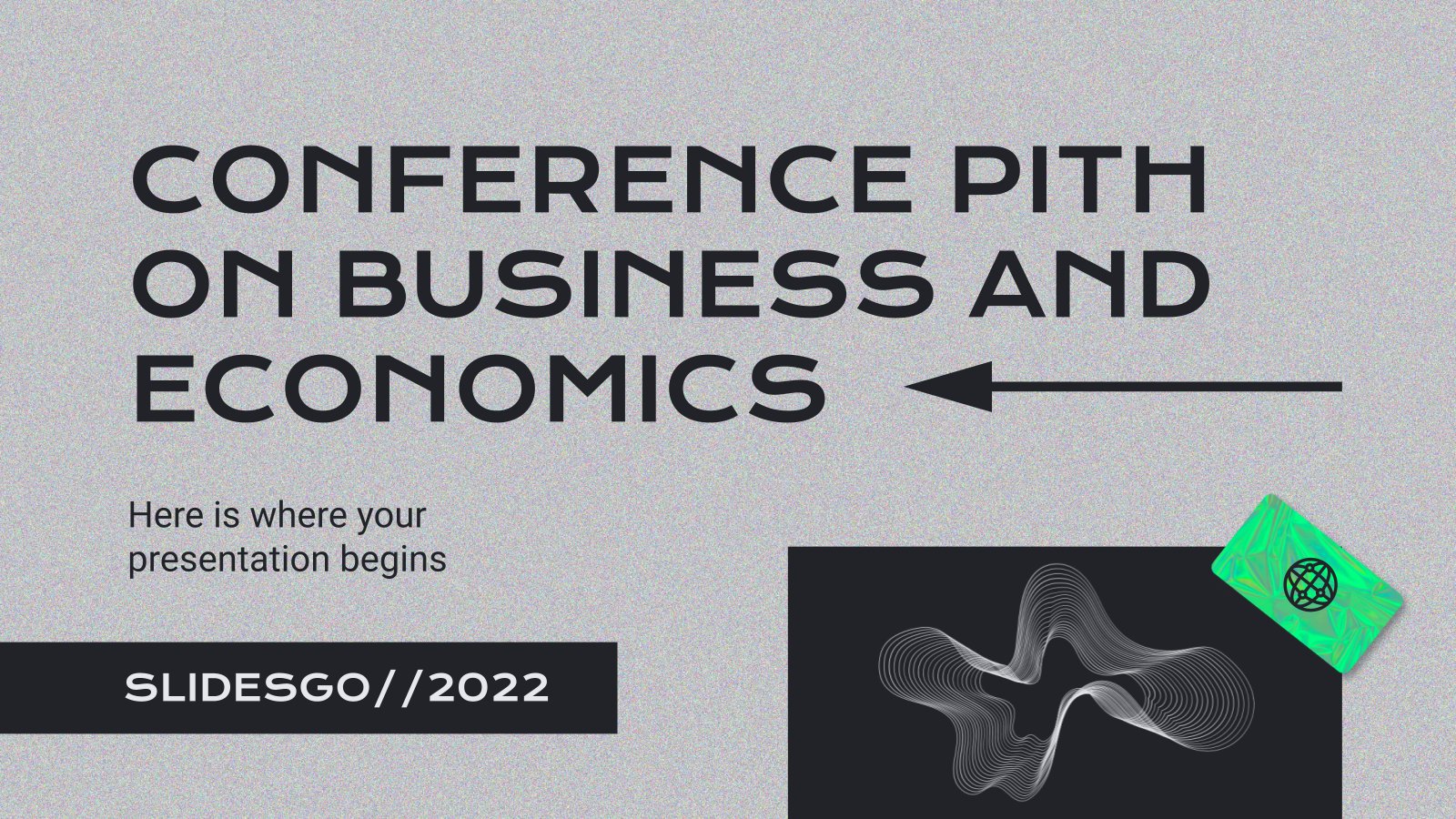 Conference Pitch on Business and Economics presentation template 