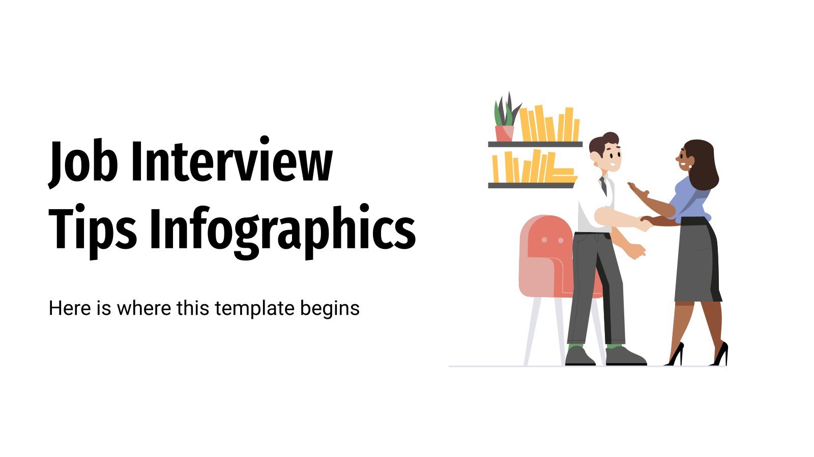 Modelo de apresentação Infográficos de dicas para entrevistas de emprego