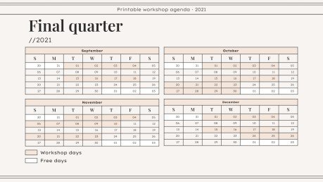 Workshop Agenda zum Ausdrucken Präsentationsvorlage