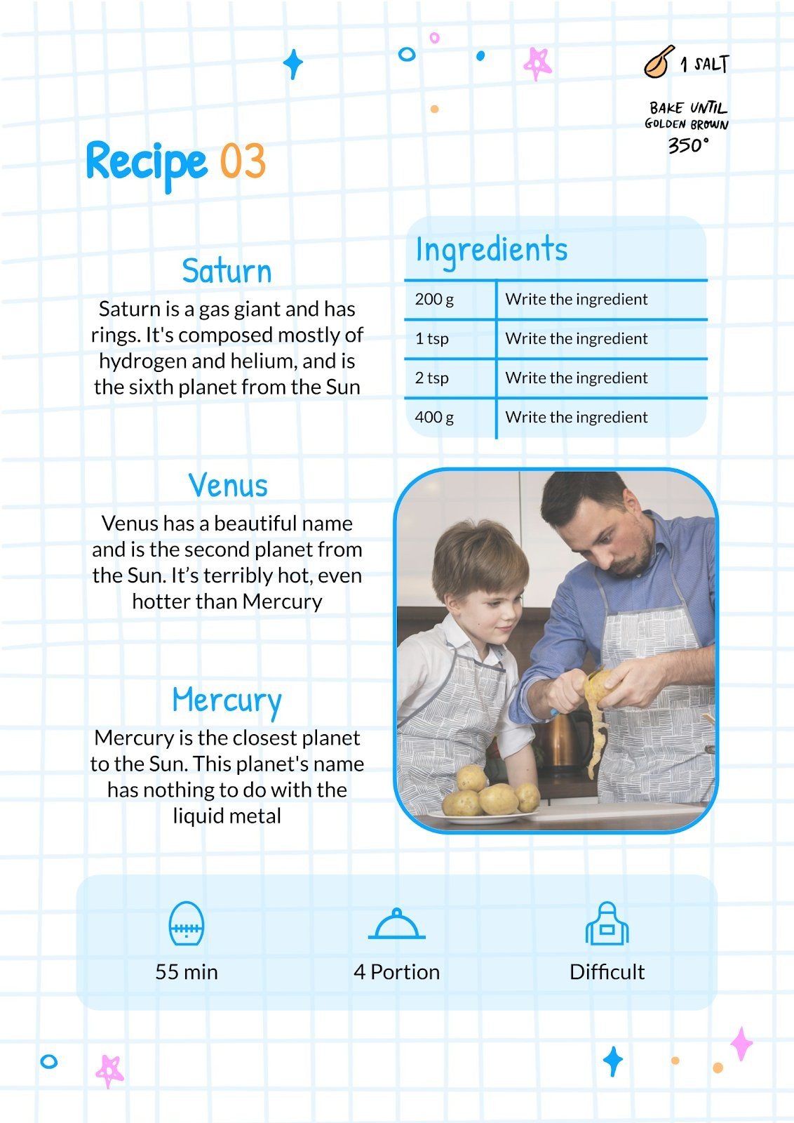 Printable Cookbook for Kids | Google Slides &amp; PPT
