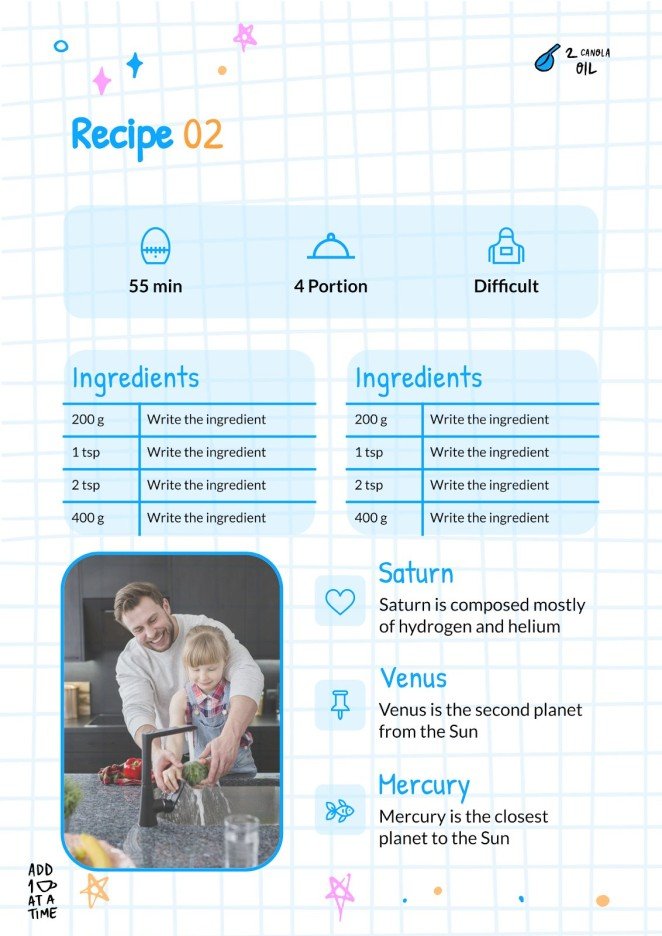Printable Cookbook for Kids | Google Slides &amp; PPT