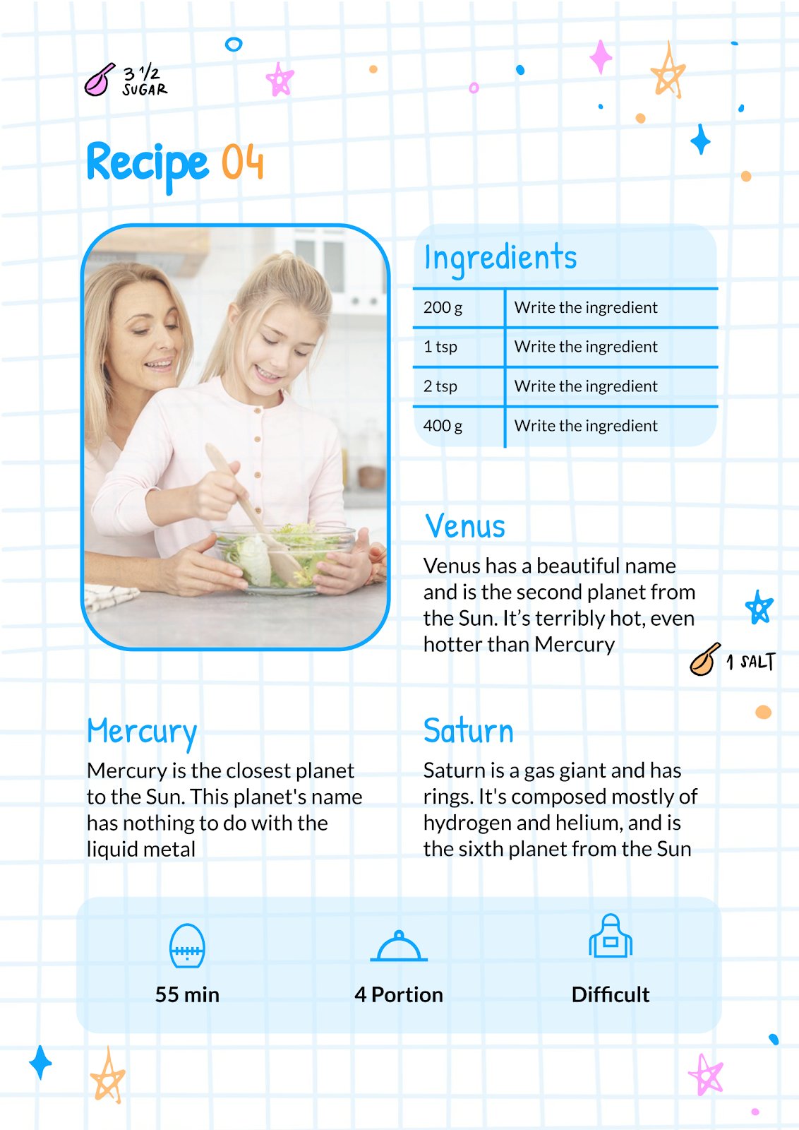 Printable Cookbook for Kids | Google Slides &amp; PPT