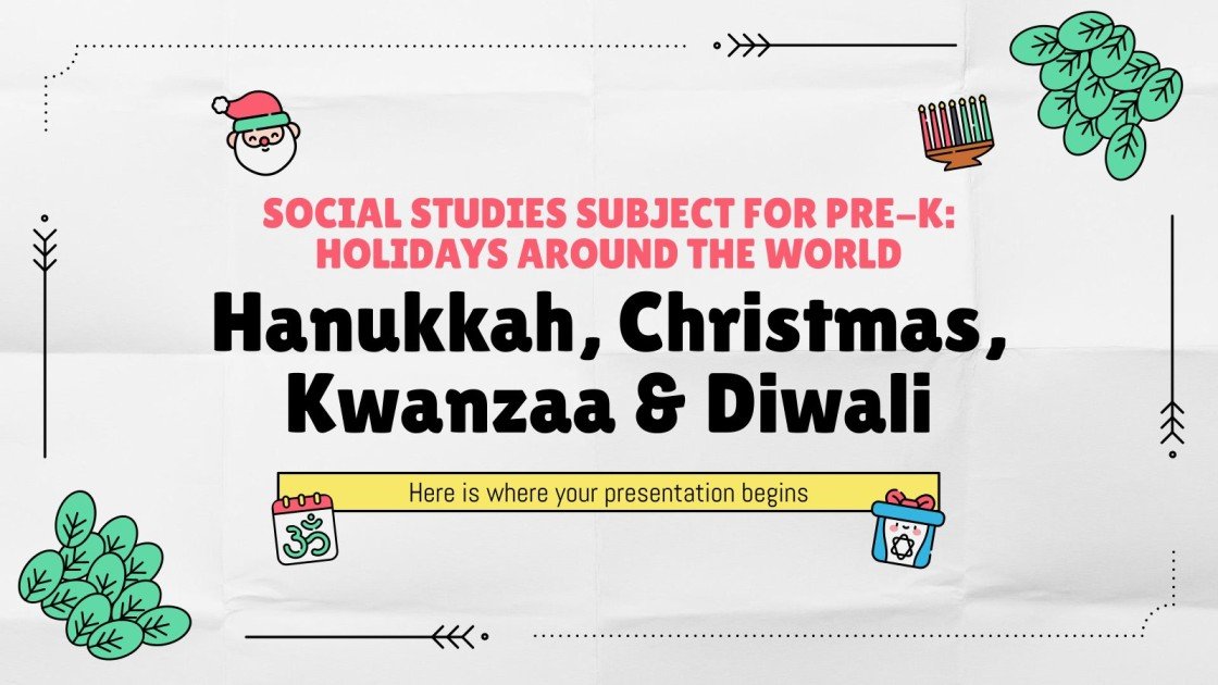 PreK Holidays Hanukkah, Christmas, Kwanzaa & Diwali