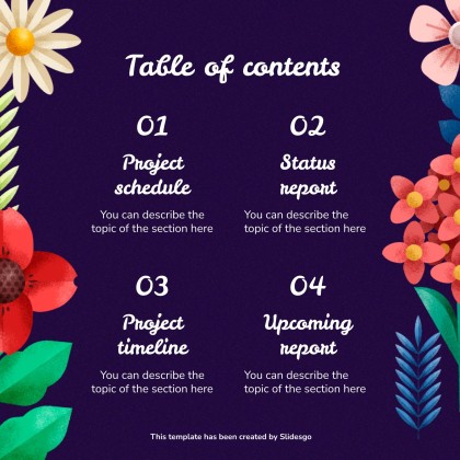 Plantilla de presentación Reunión floral geométrica