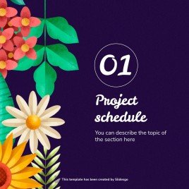 Plantilla de presentación Reunión floral geométrica