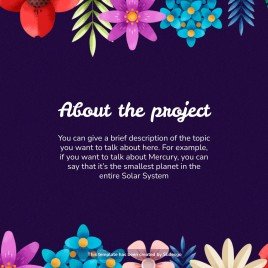 Plantilla de presentación Reunión floral geométrica