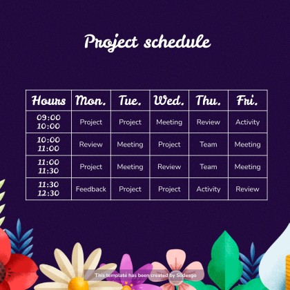 Plantilla de presentación Reunión floral geométrica