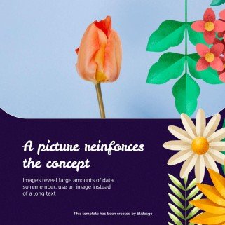 Plantilla de presentación Reunión floral geométrica