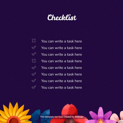 Plantilla de presentación Reunión floral geométrica