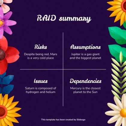 Plantilla de presentación Reunión floral geométrica