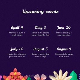 Plantilla de presentación Reunión floral geométrica