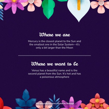 Plantilla de presentación Reunión floral geométrica