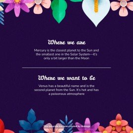 Plantilla de presentación Reunión floral geométrica