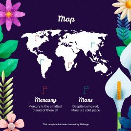 Plantilla de presentación Reunión floral geométrica