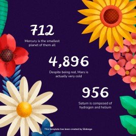 Plantilla de presentación Reunión floral geométrica