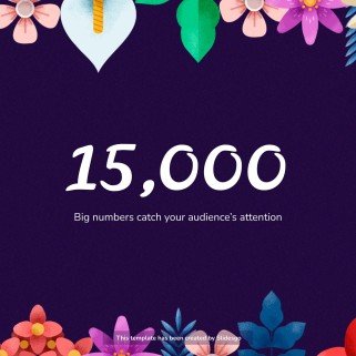 Plantilla de presentación Reunión floral geométrica