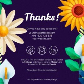 Plantilla de presentación Reunión floral geométrica