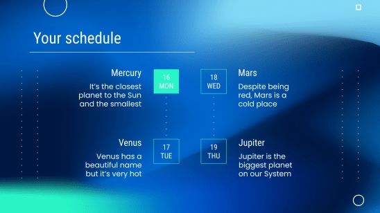 College schedules | Template for Google Slides & PowerPoint