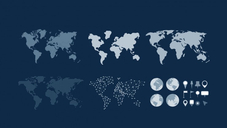 World countries lesson presentation template