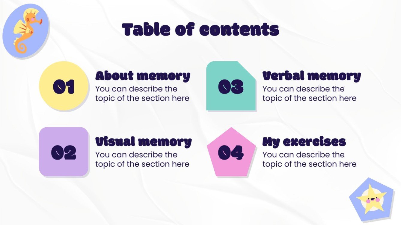 Memory Tests for PreK Google Slides & PowerPoint