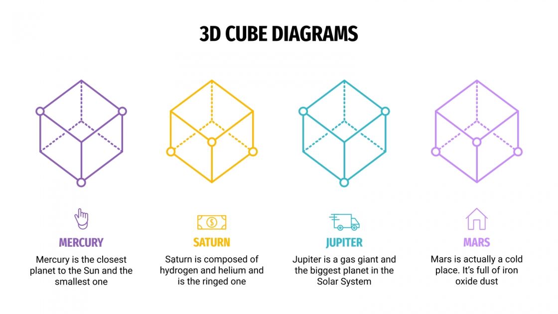 3D cube diagram | Template for Google Slides & PowerPoint