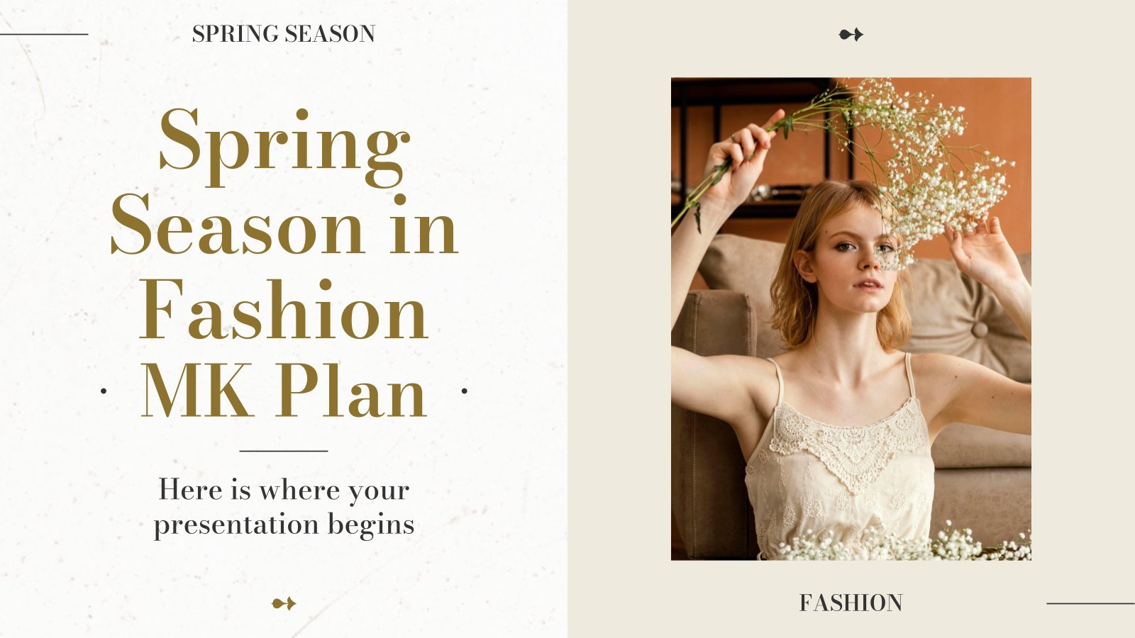 Spring Season in Fashion MK Plan presentation template 