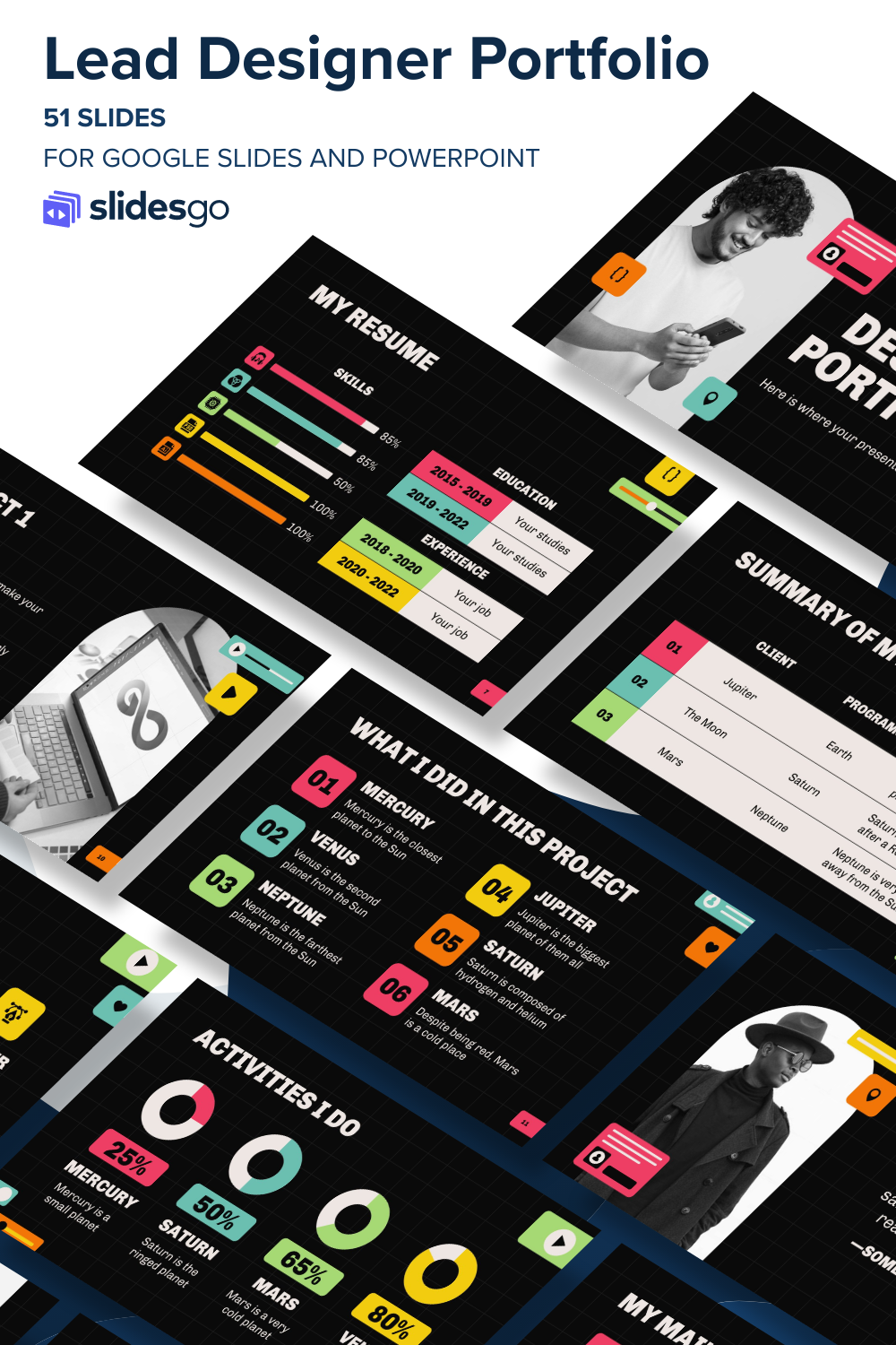 Lead Designer Portfolio Google Slides & PowerPoint template