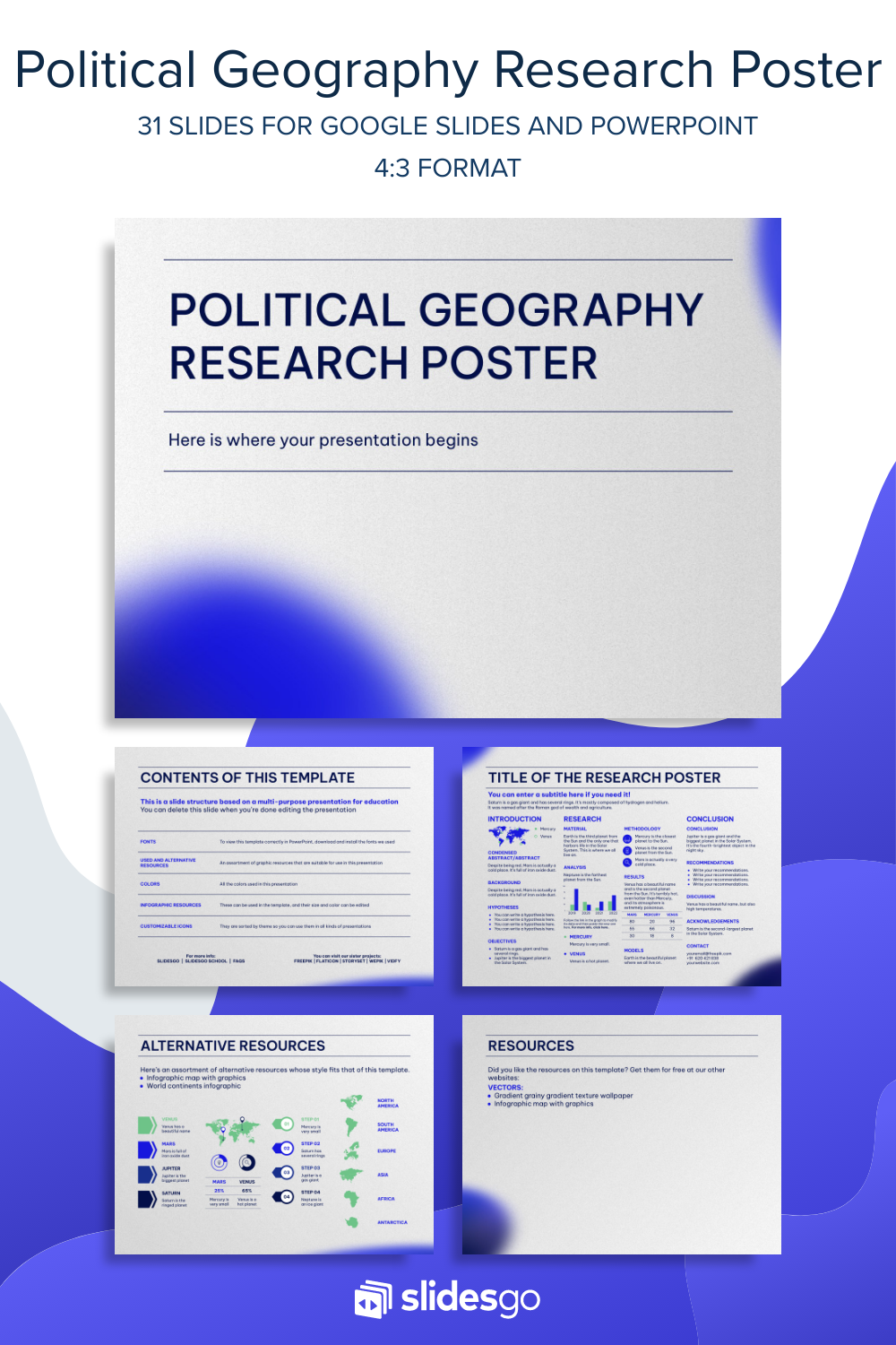 Political Geography Research Poster | Google Slides & PPT