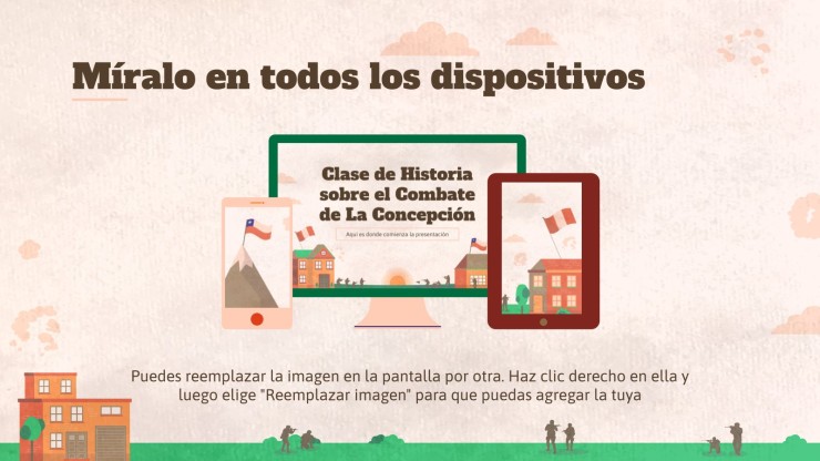 Plantilla de presentación Clase de historia sobre el Combate de La Concepción