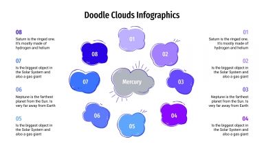Doodle Clouds infographics presentation template