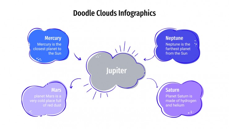 Doodle Clouds infographics presentation template