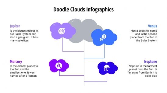 Doodle Clouds infographics presentation template