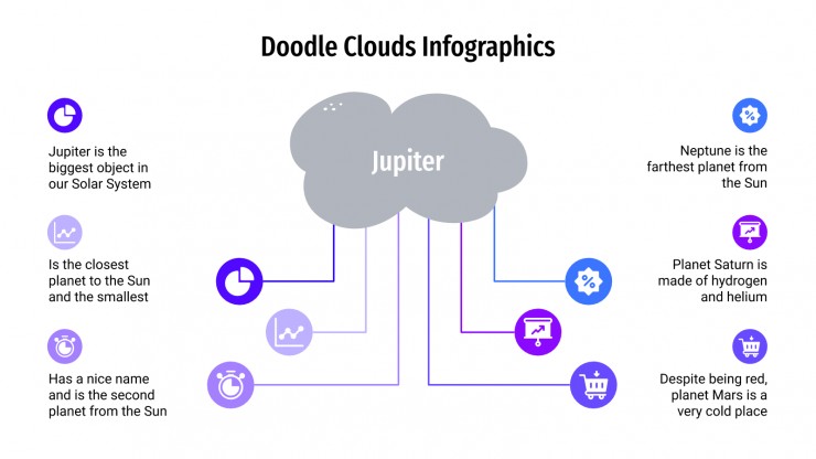 Doodle Clouds infographics presentation template