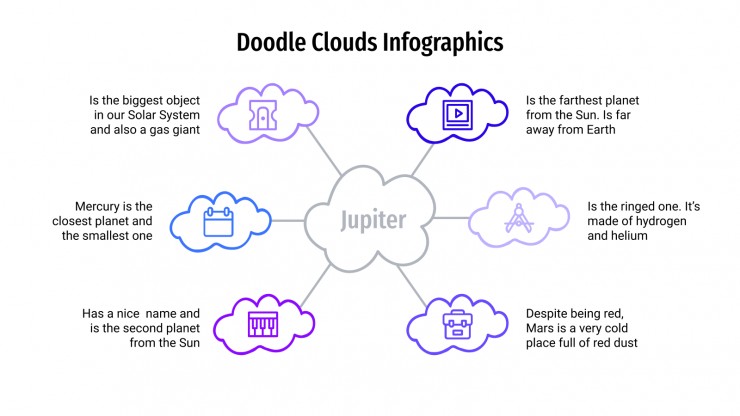 Doodle Clouds infographics presentation template