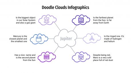 Doodle Clouds infographics presentation template