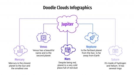 Doodle Clouds infographics presentation template