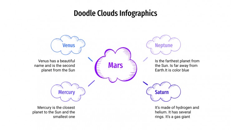 Doodle Clouds infographics presentation template