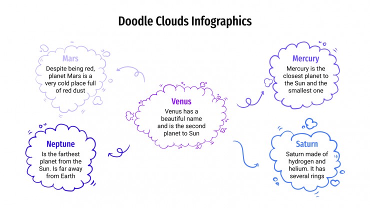 Doodle Clouds infographics presentation template