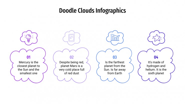 Doodle Clouds infographics presentation template