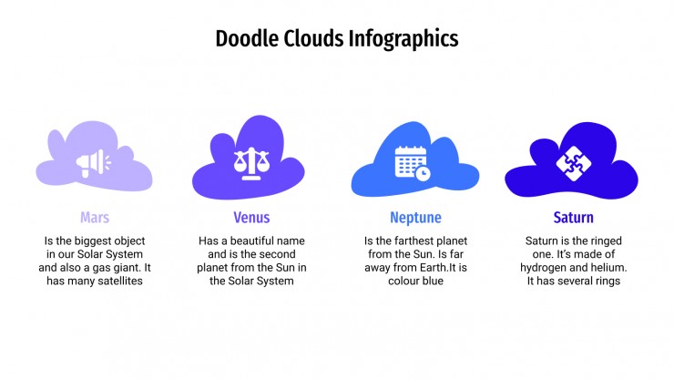Doodle Clouds infographics presentation template
