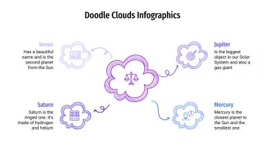 Doodle Clouds infographics presentation template